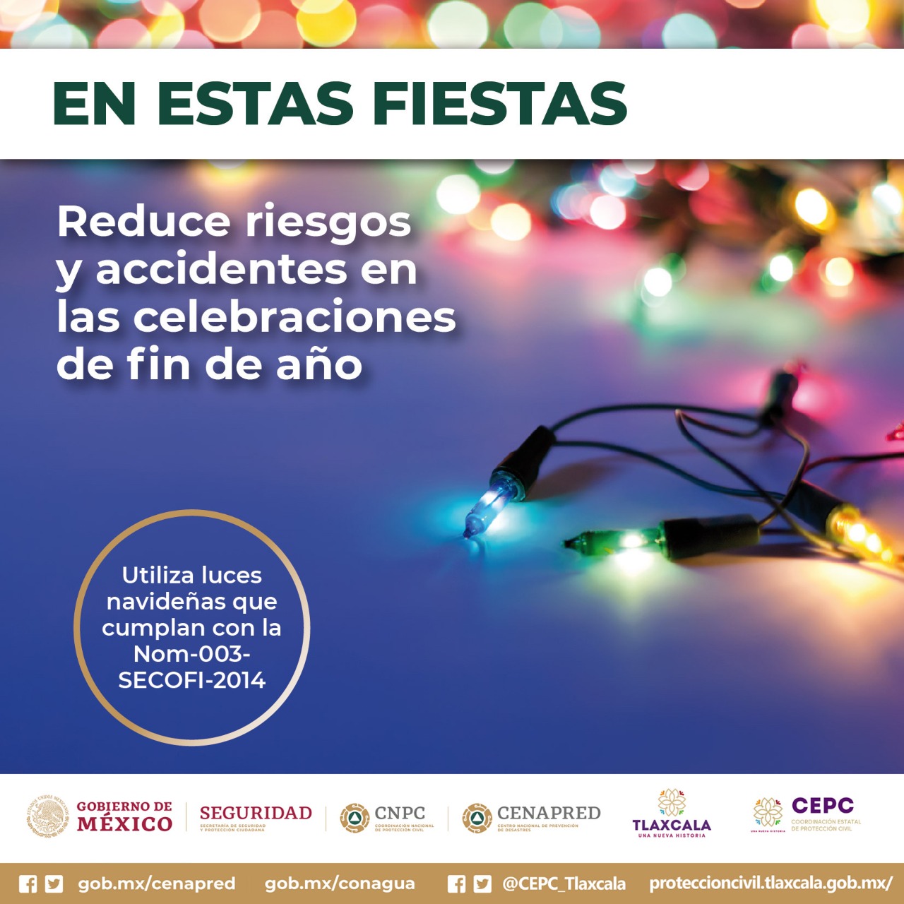 EMITE CEPC RECOMENDACIONES PARA EVITAR ACCIDENTES DURANTE CELEBRACIONES NAVIDEÑAS