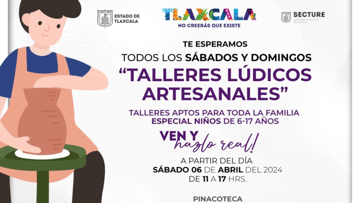 INVITA SECTURE A LOS NIÑOS A PARTICIPAR EN TALLERES ARTESANALES